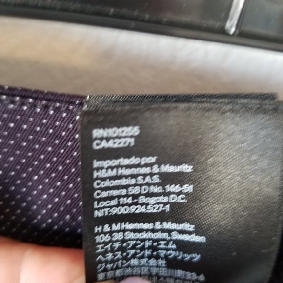 H&M Navy and White Trousers Size 8 - Picture 7 of 8